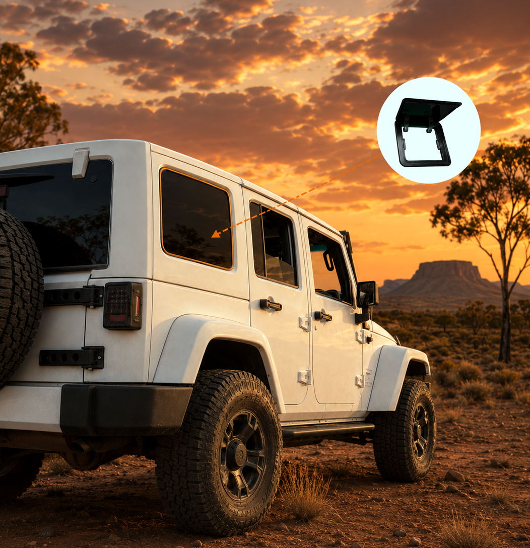 Jeep Wrangler JK Unlimited 4-Door Emuwing Gullwing Emuwing Gullwing Window Kit for Jeep Wrangler JK Unlimited 4-Door (2011–2018) - Image 1